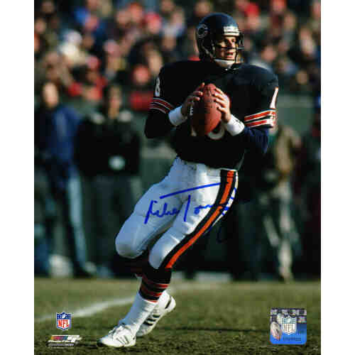 Mike Tomczak Signed Chicago Bears Action 8x10 Photo