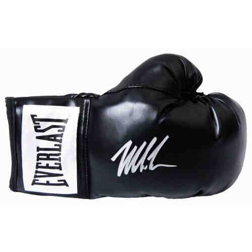 Mike Tyson Signed Everlast Black Full Size Boxing Glove