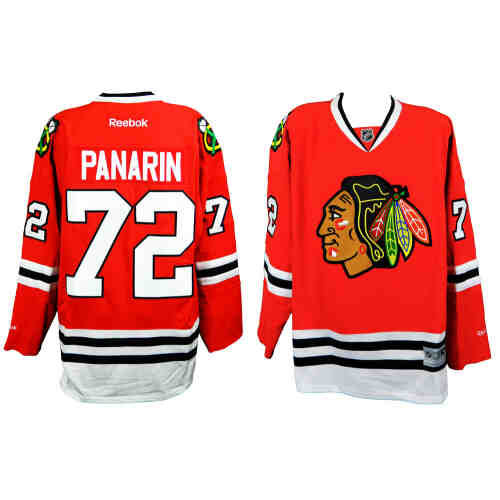 Artemi Panarin Unsigned Chicago Blackhawks Red Reebok Premier Hockey Jersey (Size XL)