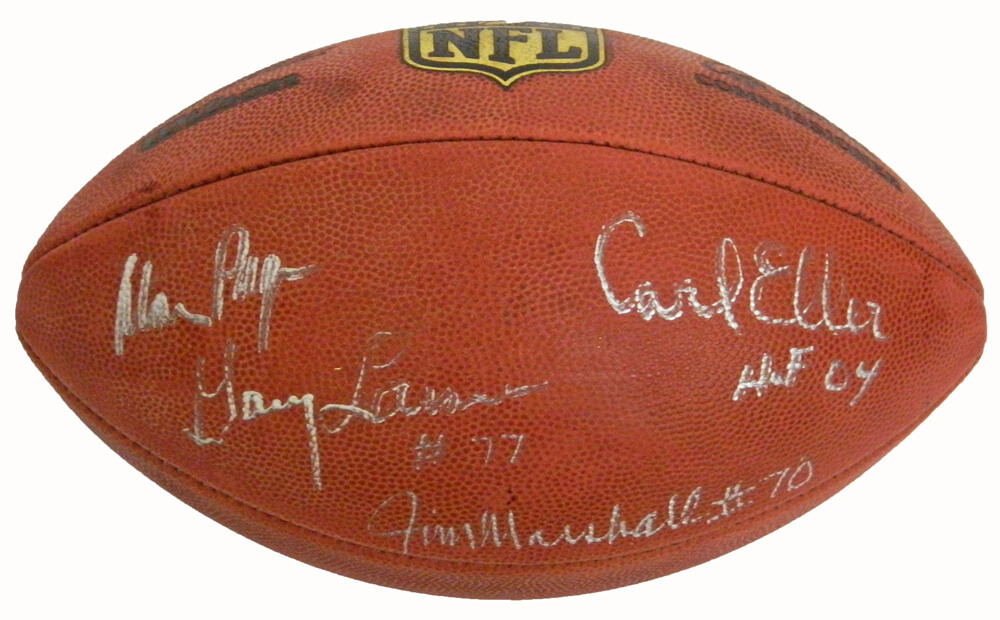 Purple People Eaters Signed Wilson NFL Duke Football