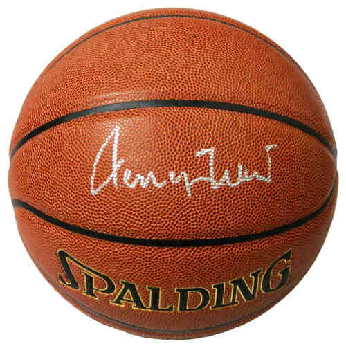 Jerry West Signed Spalding NBA Indoor/Outdoor Basketball