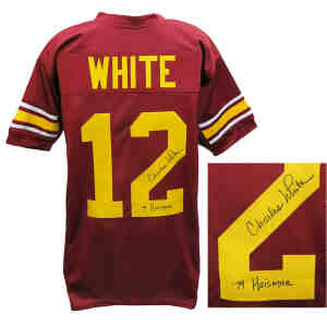 Charles White Signed Red Custom Football Jersey w/79 Heisman