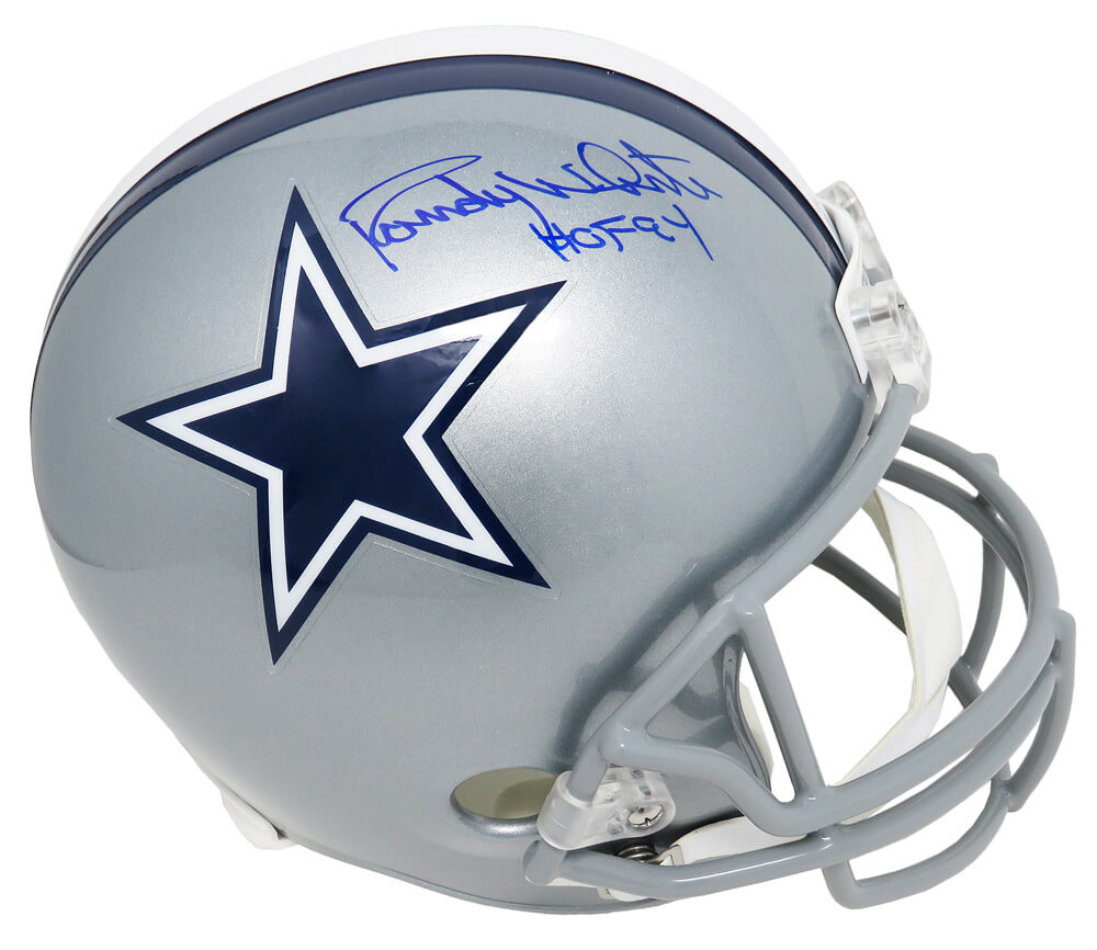 Randy White Signed HOF 94 Inscription Dallas Cowboys Mini Replica