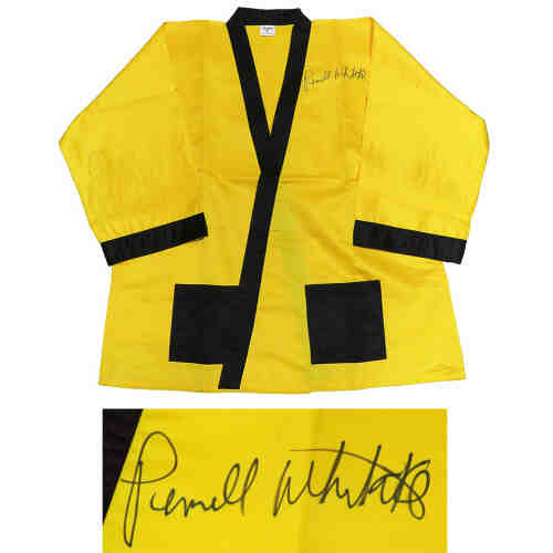 Pernell Whitaker Signed Everlast Yellow Boxing Robe