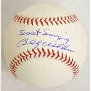 Billy Williams Signed Official MLB Baseball w/Sweet Swinging