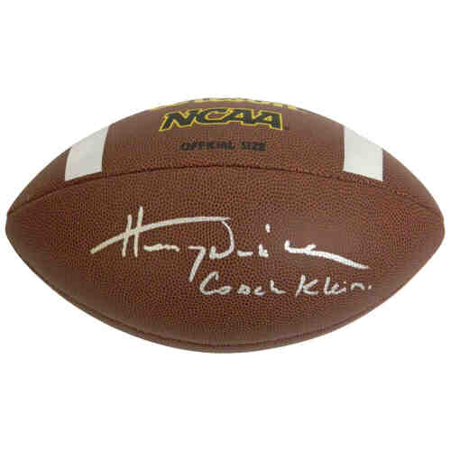 Henry Winkler Signed Wilson NCAA Full Size Football w/Coach Klein