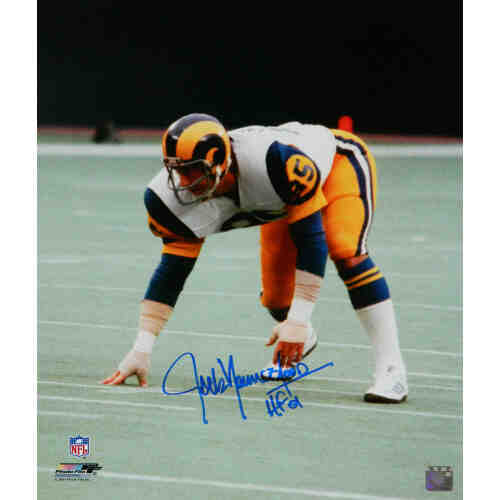 Jack Youngblood Signed Los Angeles Rams Action 16x20 Photo w/HF'01