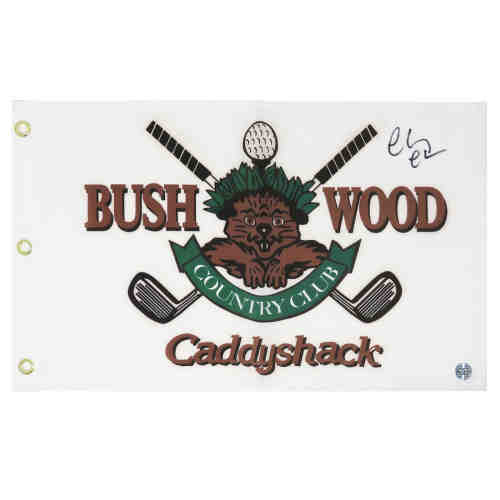 Chevy Chase Signed Caddyshack Bushwood Golf Pin Flag