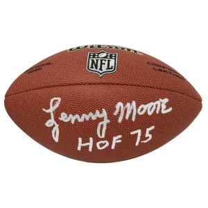 Lenny Moore Signed Wilson Limited Full Size NFL Football w/HOF'75