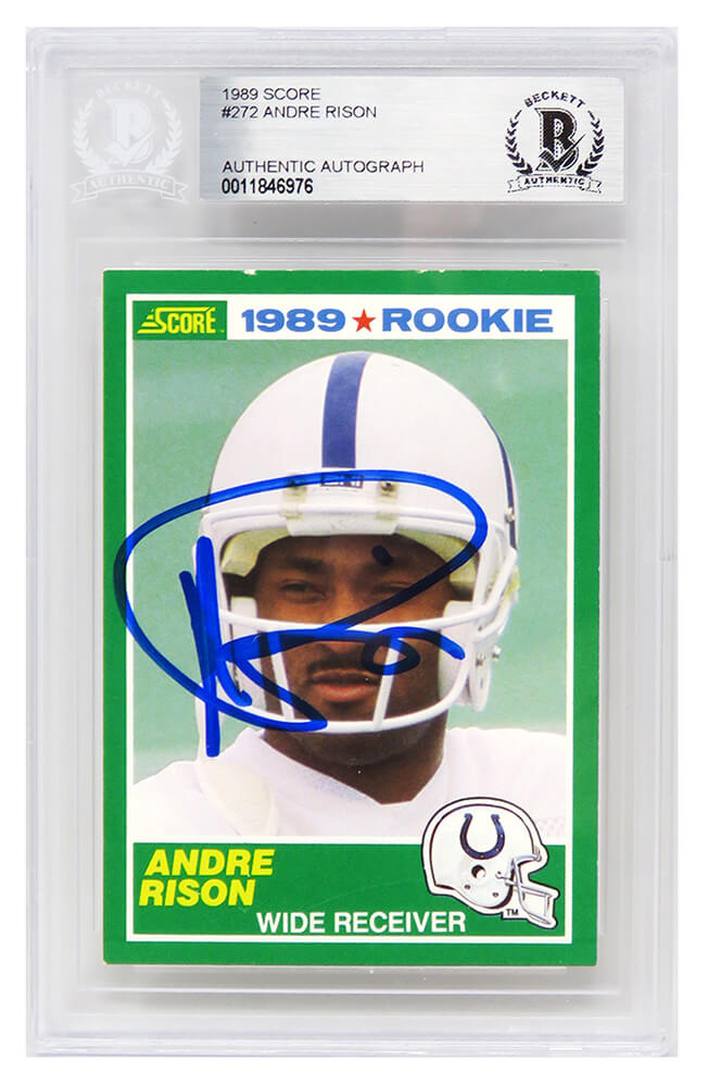 Andre Rison Signed Indianapolis Colts 1989 Score Rookie Card