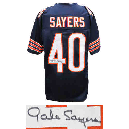 Gale Sayers Signed Navy Custom Football Jersey (PSA/DNA)