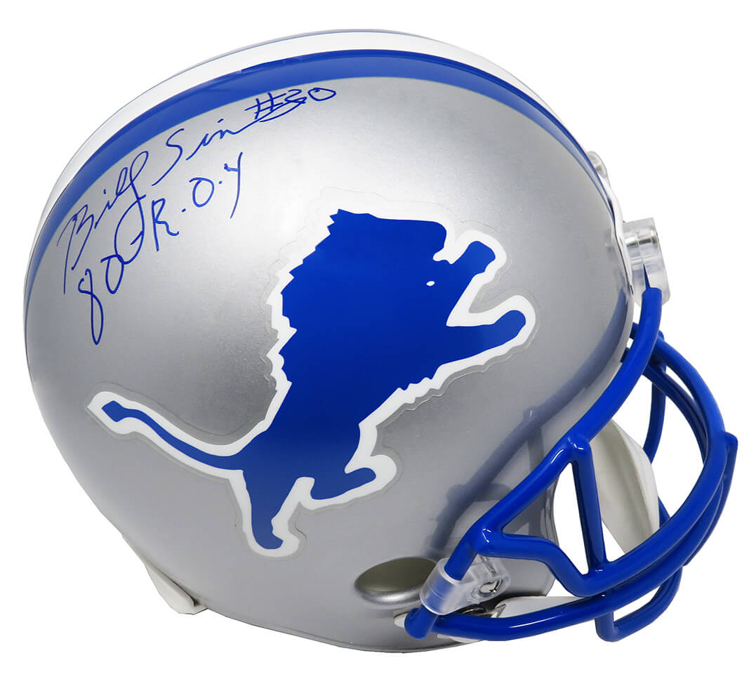 Billy Sims Signed Detroit Lions Throwback Riddell Full Size Replica Helmet  w/80 ROY – Schwartz Sports Memorabilia