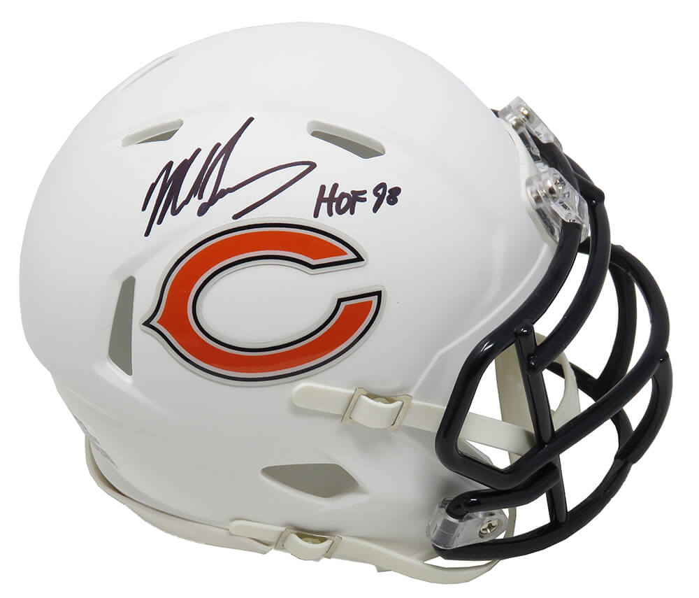 Mike Singletary Signed Chicago Bears Flat White Matte Speed Mini Helmet  w/HOF'98 – Schwartz Sports Memorabilia