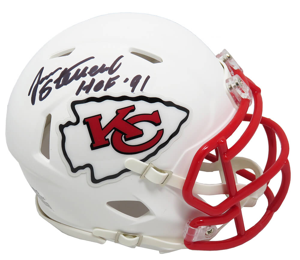 Jan Stenerud Signed Kansas City Chiefs Mini Helmet Inscribed HOF 1991 –