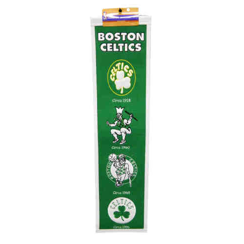 Boston Celtics 8x32 Embroidered Genuine Wool NBA Team Heritage Banner Pennant