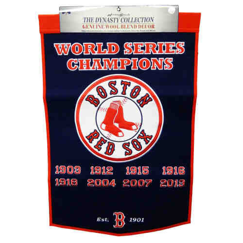 Boston Red Sox 24x36 Embroidered Genuine Wool MLB Team Dynasty Banner Pennant