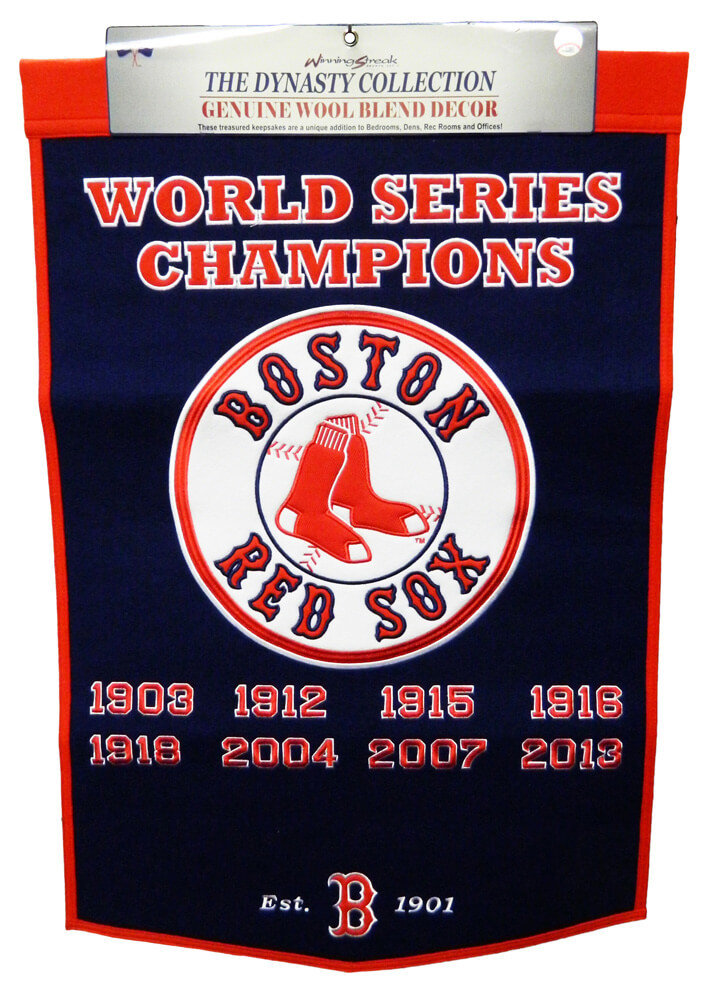 Boston Red Sox 24x36 Embroidered Genuine Wool store MLB Team Dynasty Banner Pennant