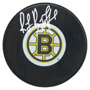 Ray Bourque Signed Bruins Logo Hockey Puck