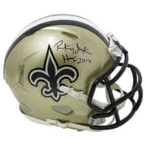 Rickey Jackson Signed New Orleans Saints Riddell Speed Mini Helmet w/HOF 2010