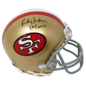 Rickey Jackson Signed 49ers Riddell Mini Helmet w/HOF 2010