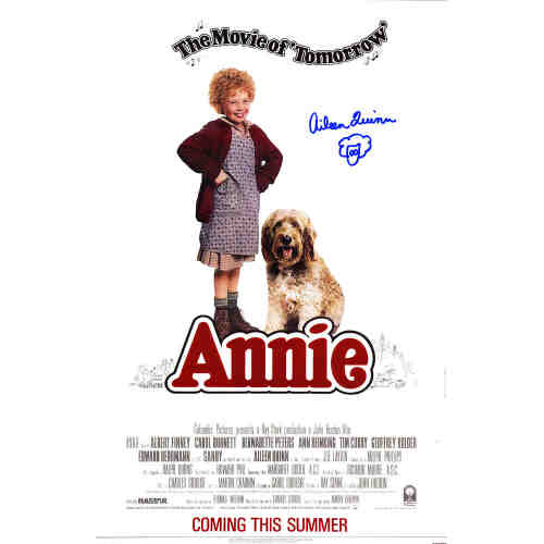 Aileen Quinn Signed Annie 11x17 Movie Poster