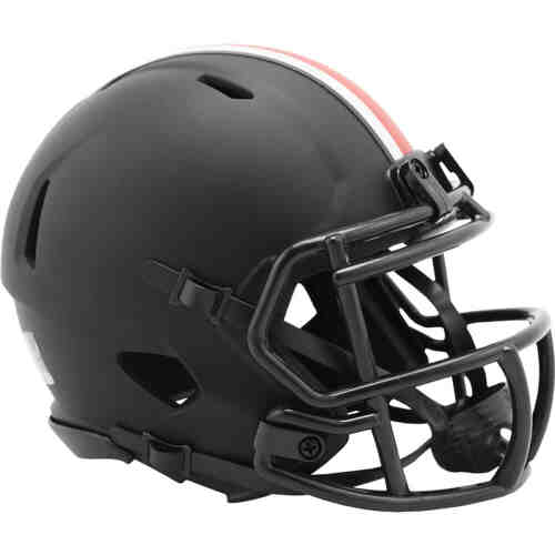 Ohio State Buckeyes Eclipse Black Matte Riddell Speed Mini Football Helmet