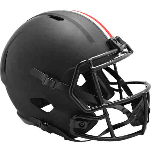 Ohio State Buckeyes Eclipse Black Matte Riddell Full Size Speed Replica Football Helmet