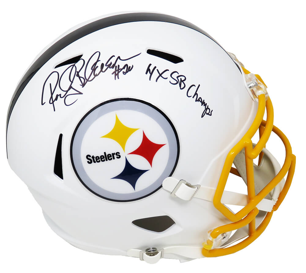 Rocky Bleier Autographed Helmets, Signed Rocky Bleier Inscripted Helmets