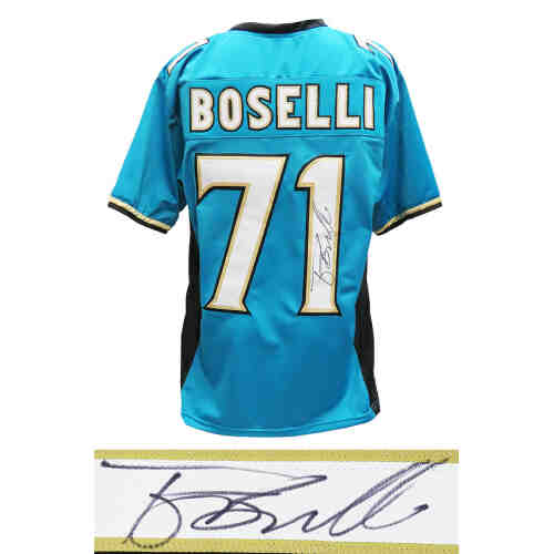 Tony Boselli Signed Teal Custom Football Jersey