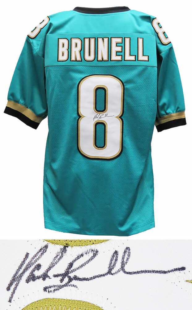 Mark Brunell Signed Teal Custom Football Jersey