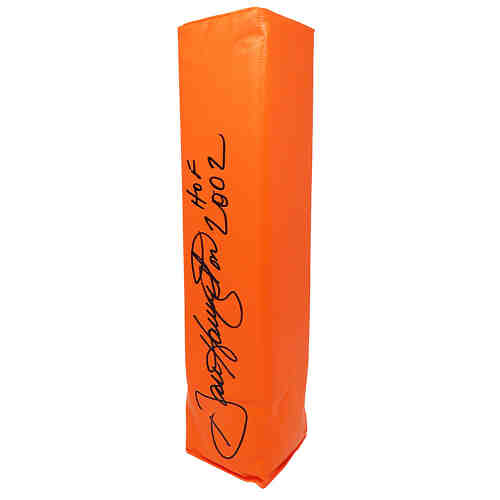 Dan Hampton Signed Orange Endzone Football Pylon w/HOF 2002