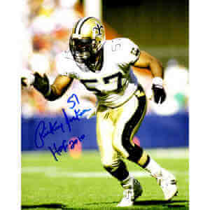 Rickey Jackson Signed Saints 8x10 Photo w/HOF 2010