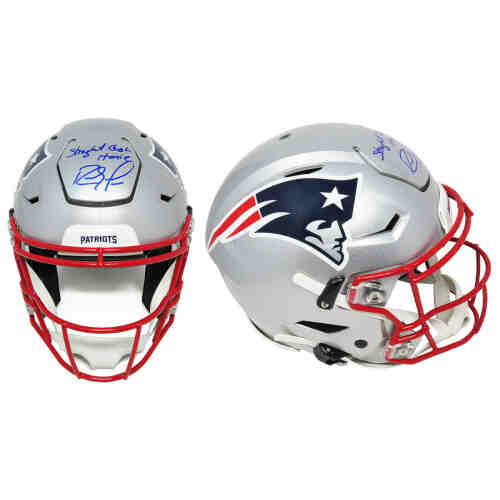 Randy Moss Signed New England Patriots SpeedFlex Riddell Speed Authentic Helmet w/Straight Cash Homie