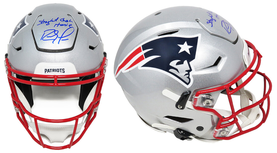 Rob Gronkowski Signed Patriots FLASH Riddell F/S Speed Rep Helmet - (Gronk  Holo)