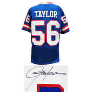Lawrence Taylor Signed Blue Throwback Custom Jersey