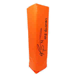 Ricky Williams Signed Orange Endzone Pylon w/Heisman'98