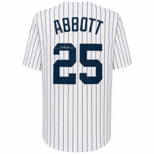 Jim Abbott Signed White Pinstripe Custom Baseball Jersey