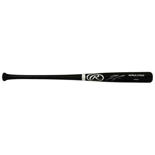 Ronald Acuna Jr Signed Rawlings Black Baseball Bat - (Beckett)