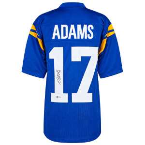 Davante Adams Signed Blue Custom Football Jersey - (Beckett)