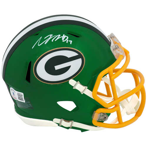 Davante Adams Signed Green Bay Packers Flash Riddell Speed Mini Helmet - (Beckett)