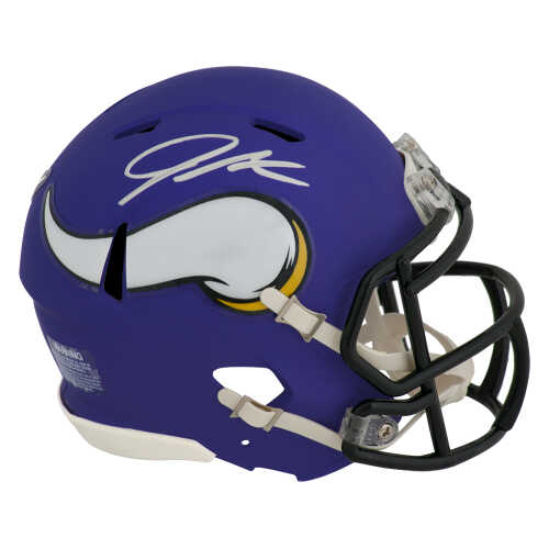 Jordan Addison Signed Minnesota Vikings Riddell Speed Mini Helmet