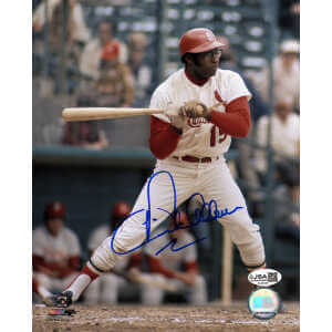 Dick Allen Signed St Louis Cardinals White Jersey Batting 8x10 Photo - (JSA)