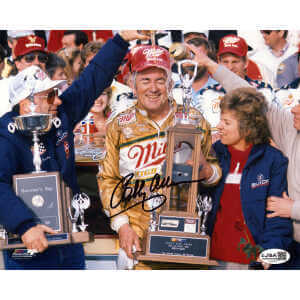 Bobby Allison Signed Daytona 500 Victory Celebration 8x10 Photo - (JSA)