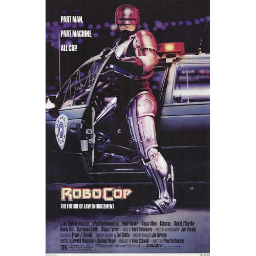 Nancy Allen Signed Robo Cop 11x17 Movie Poster - (In Silver)