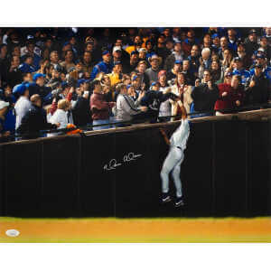 Moises Alou Signed Chicago Cubs 2003 NLCS Bartman Foul Ball 16×20 Photo – (JSA)