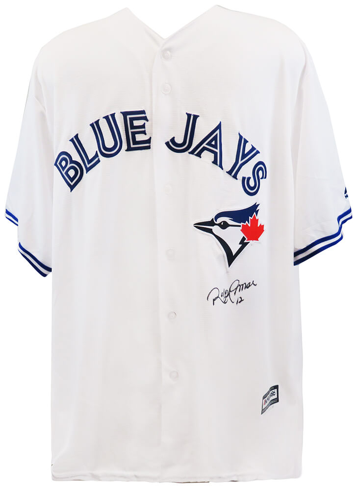 Roberto Alomar Signed Toronto Blue Jays White Majestic Cool Base Replica Baseball  Jersey – Schwartz Sports Memorabilia