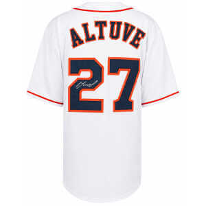 Jose Altuve Signed White Custom Baseball Jersey