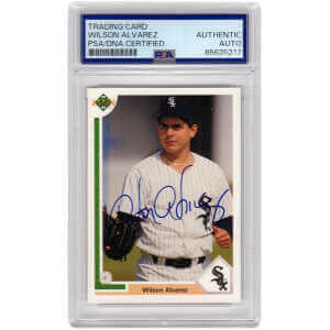 Wilson Alvarez Signed White Sox Baseball Trading Card (Various) - (PSA Encapsulated)