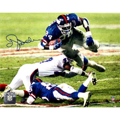 Ottis Anderson Signed New York Giants Super Bowl XXV Action vs Bills 8x10 Photo