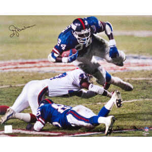 Ottis Anderson Signed New York Giants Super Bowl XXV Action vs Bills 16x20 Photo - (In Black)